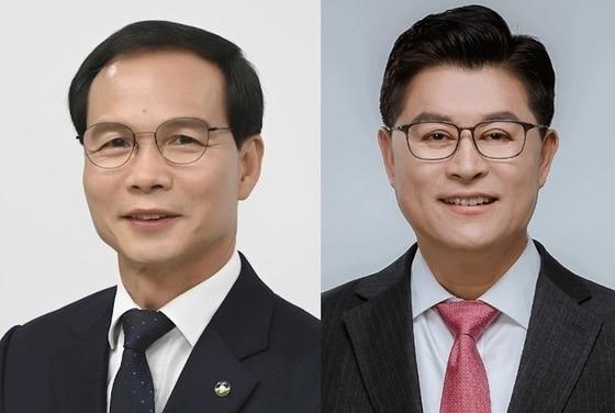 본문 이미지 - 왼쪽부터 조병욱 민주당 후보, 임택수 국민의힘 후보.