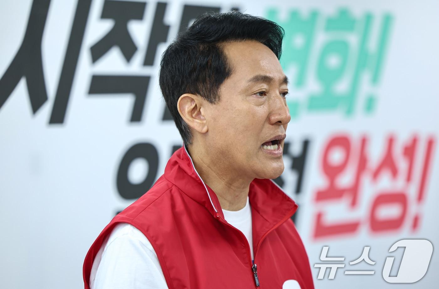 본문 이미지 - 오세훈 국민의힘 서울시장 후보. 2026.5.29 ⓒ 뉴스1 김도우 기자