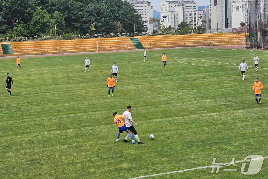 본문 이미지 - 지난해 김용식배 축구대회 장면.(보은군 제공. 재판매 및 DB금지)/뉴스1