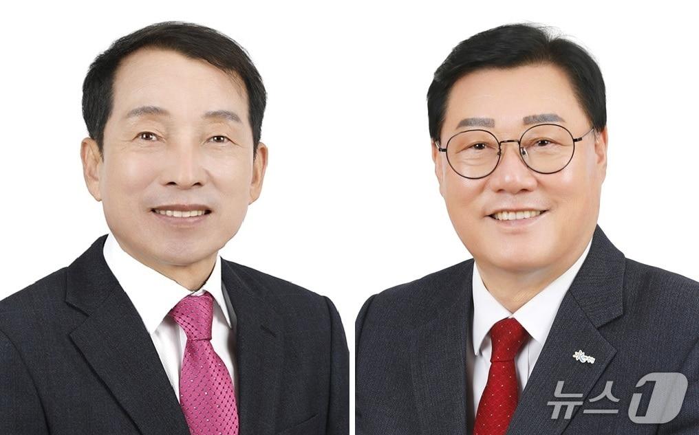 본문 이미지 - 합천군수 선거에 출마한 국민의힘 류순철(왼쪽), 무소속 김윤철 후보(선관위 제공. 재판매 및 DB금지).