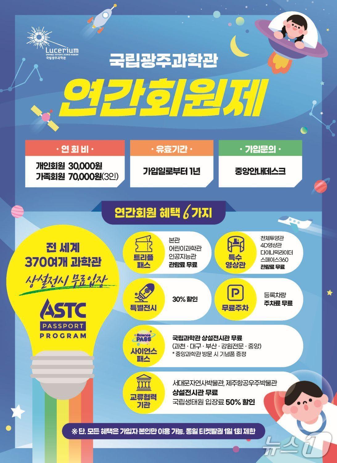 본문 이미지 - 국립광주과학관 '연간회원제' 리플릿(광주과학관 제공, 재판매 및 DB금지)/뉴스1 