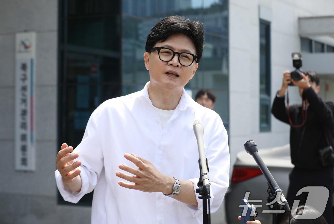 본문 이미지 - 부산 북갑 보궐선거에 무소속으로 출마를 선언한 한동훈 전 국민의힘 대표. 2026.5.4 ⓒ 뉴스1 윤일지 기자