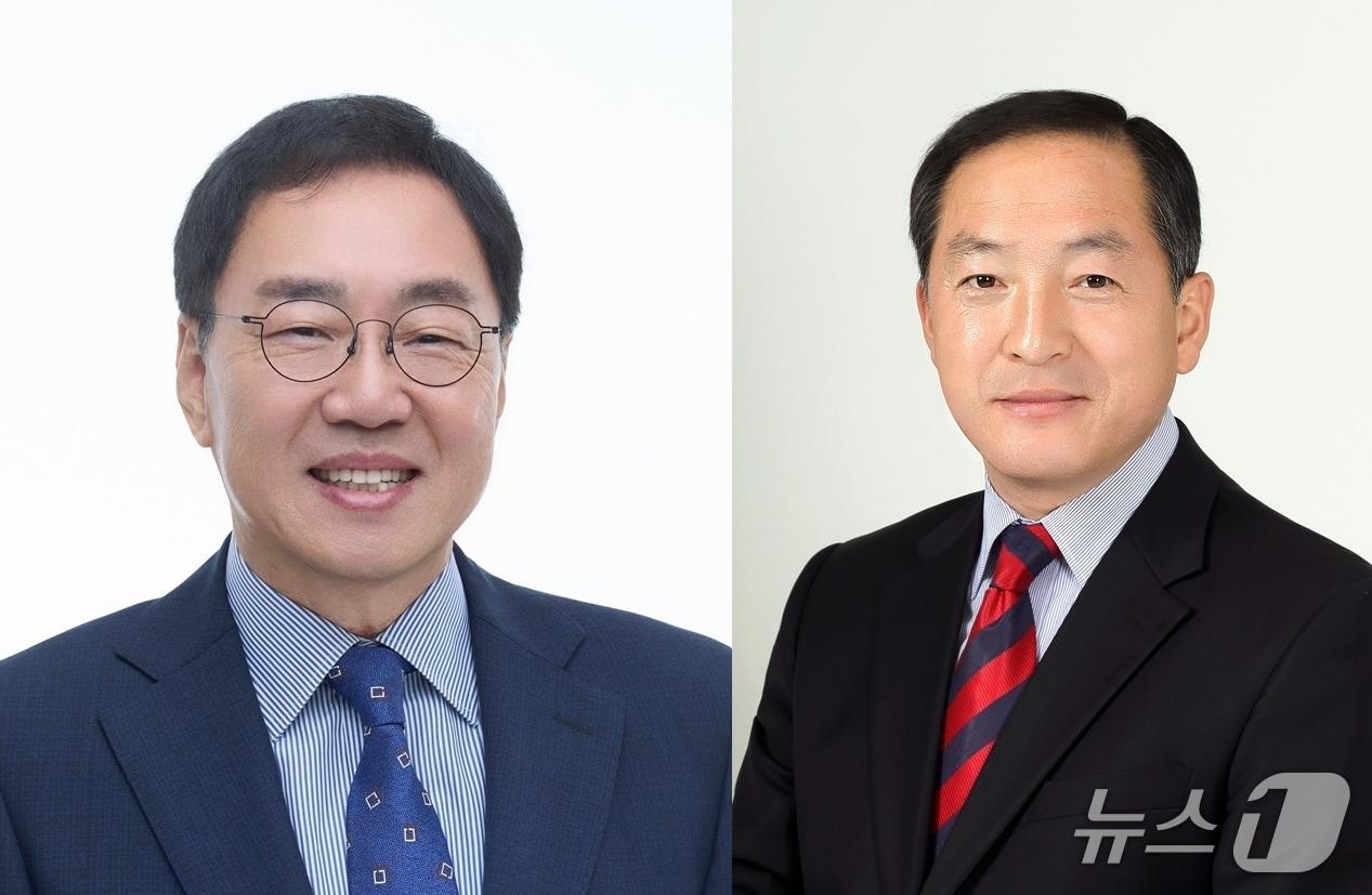 본문 이미지 - 6·3 지방선거 강원 속초시장 선거에 나선 김철수 더불어민주당 예비후보, 이병선 국민의힘 예비후보.(정당기호 순, 뉴스1 DB)