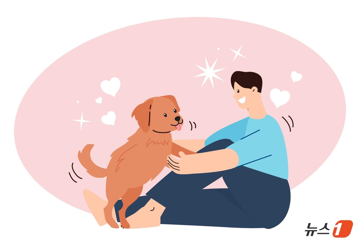 본문 이미지 - 사람과 반려동물이 교감할 때 서로 긍정적인 생리 반응을 주고 받는다는 연구가 이어지고 있다(사진 클립아트코리아).  ⓒ 뉴스1 김지영 디자이너