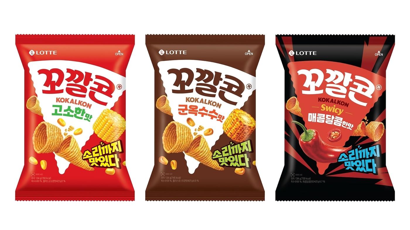본문 이미지 - 꼬깔콘 리뉴얼 패키지.(롯데웰푸드 제공)