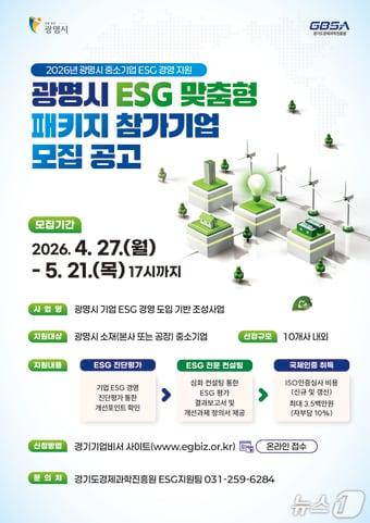본문 이미지 - 중소기업 ESG 맞춤형 패키지 지원사업.(광명시 제공)