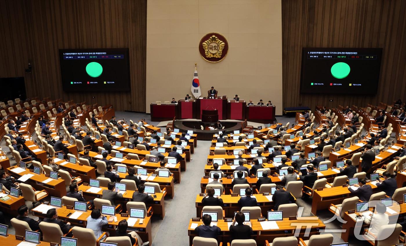 본문 이미지 - 7일 오후 서울 여의도 국회에서 열린 제435회 국회(임시회) 제1차 본회의 2026.5.7 ⓒ 뉴스1 황기선 기자