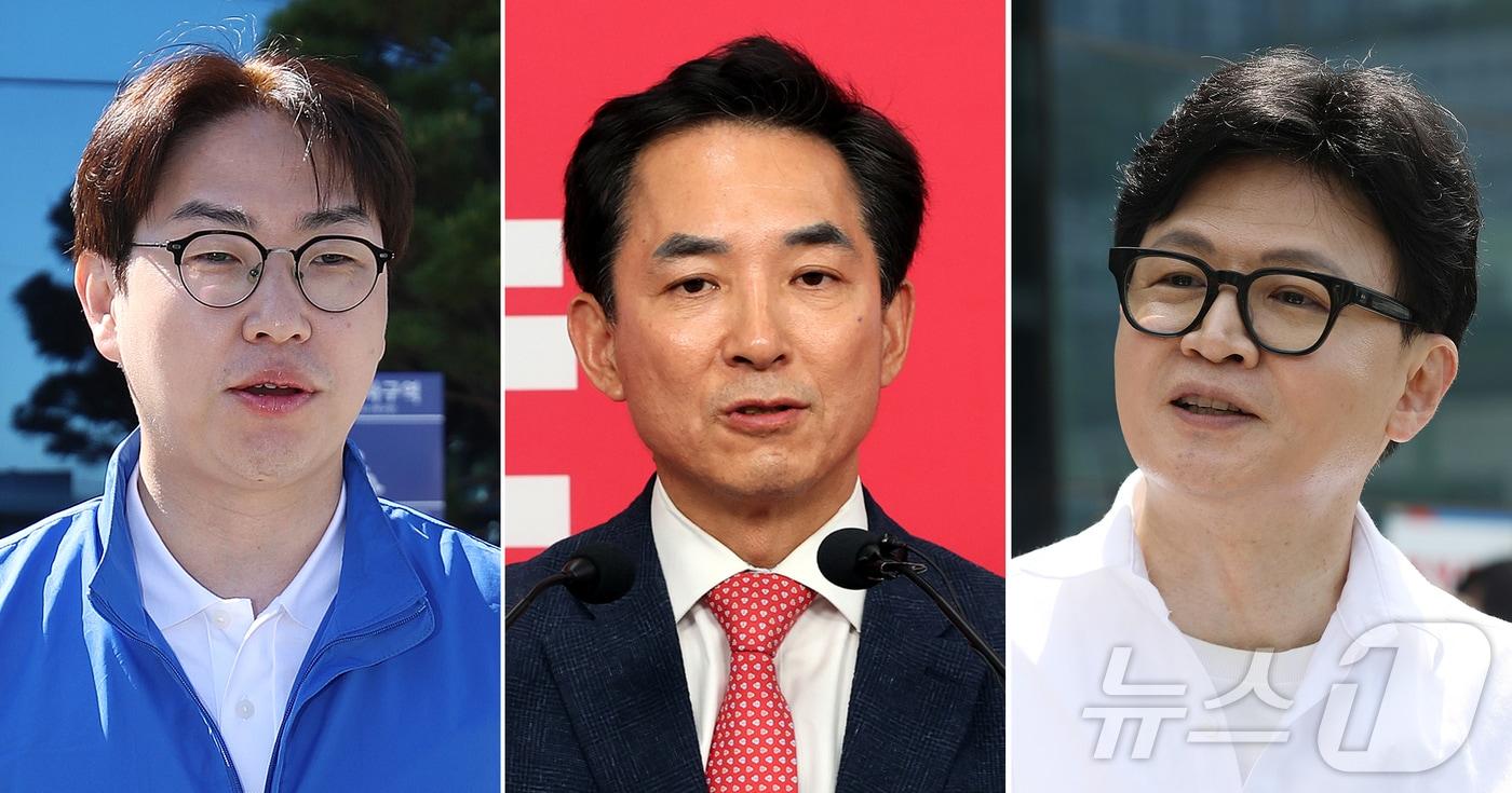 본문 이미지 - 부산 북갑 출마한 하정우 더불어민주당 후보, 박민식 국민의힘 후보, 한동훈 무소속 후보. (뉴스1 DB) 2026.5.9 ⓒ 뉴스1 신웅수 기자
