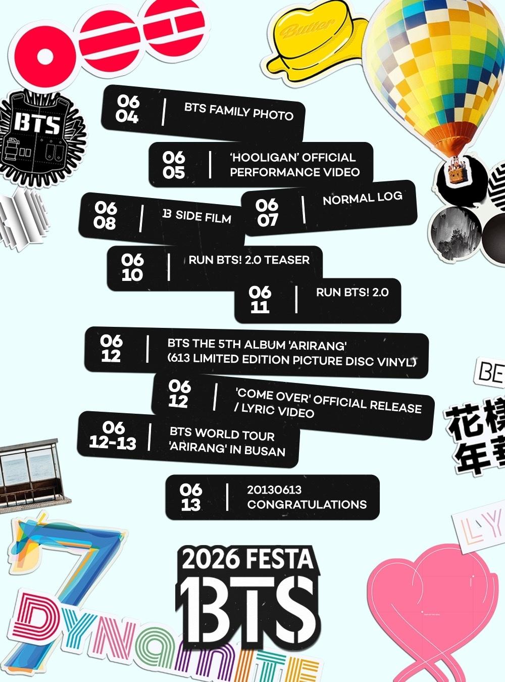 본문 이미지 - 방탄소년단 페스타 타임테이블