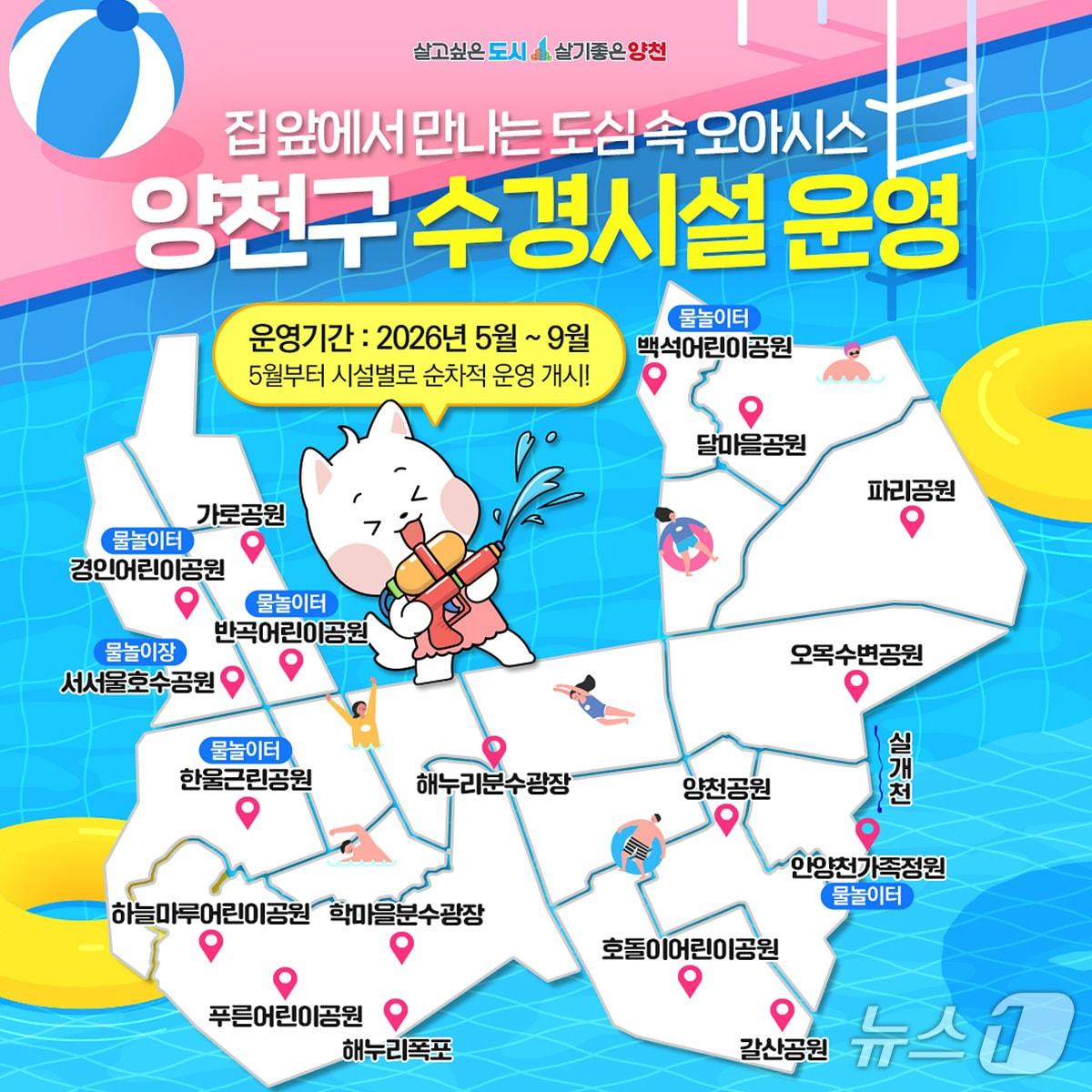 본문 이미지 - 수경시설 운영 안내문.(양천구 제공)