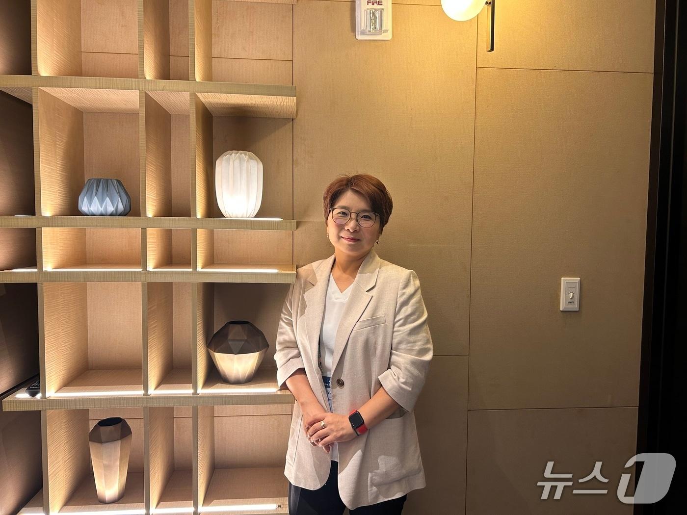 본문 이미지 - 최근 서울 영등포구 페어몬트 앰배서더 서울에서 열린 국가신약개발사업단 '2026 글로벌 바이오텍 쇼케이스' 행사에서 뉴스1과 만난 음현애 휴온스 상무. 2026.5.27/뉴스1 ⓒ News1 문대현 기자