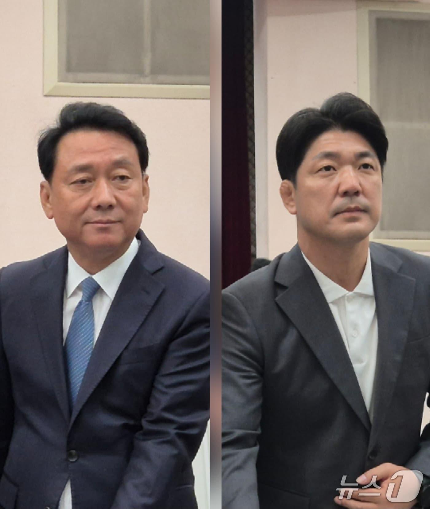본문 이미지 - 경기 하남갑 국회의원 보궐선거에 출마하는 이광재 더불어민주당 후보와 이용 국민의힘 후보./뉴스1 양희문 기자