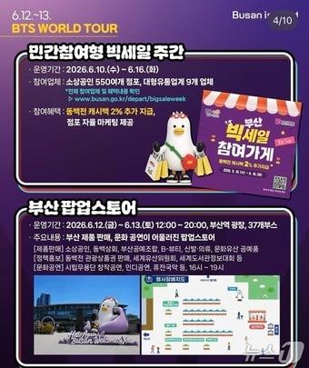 본문 이미지 - 12~13일 부산역 광장에서 열리는 'BTS공연 연계 부산 팝업스토어' 안내 포스터 (부산테크노파크 제공. 재판매 및 DB금지)