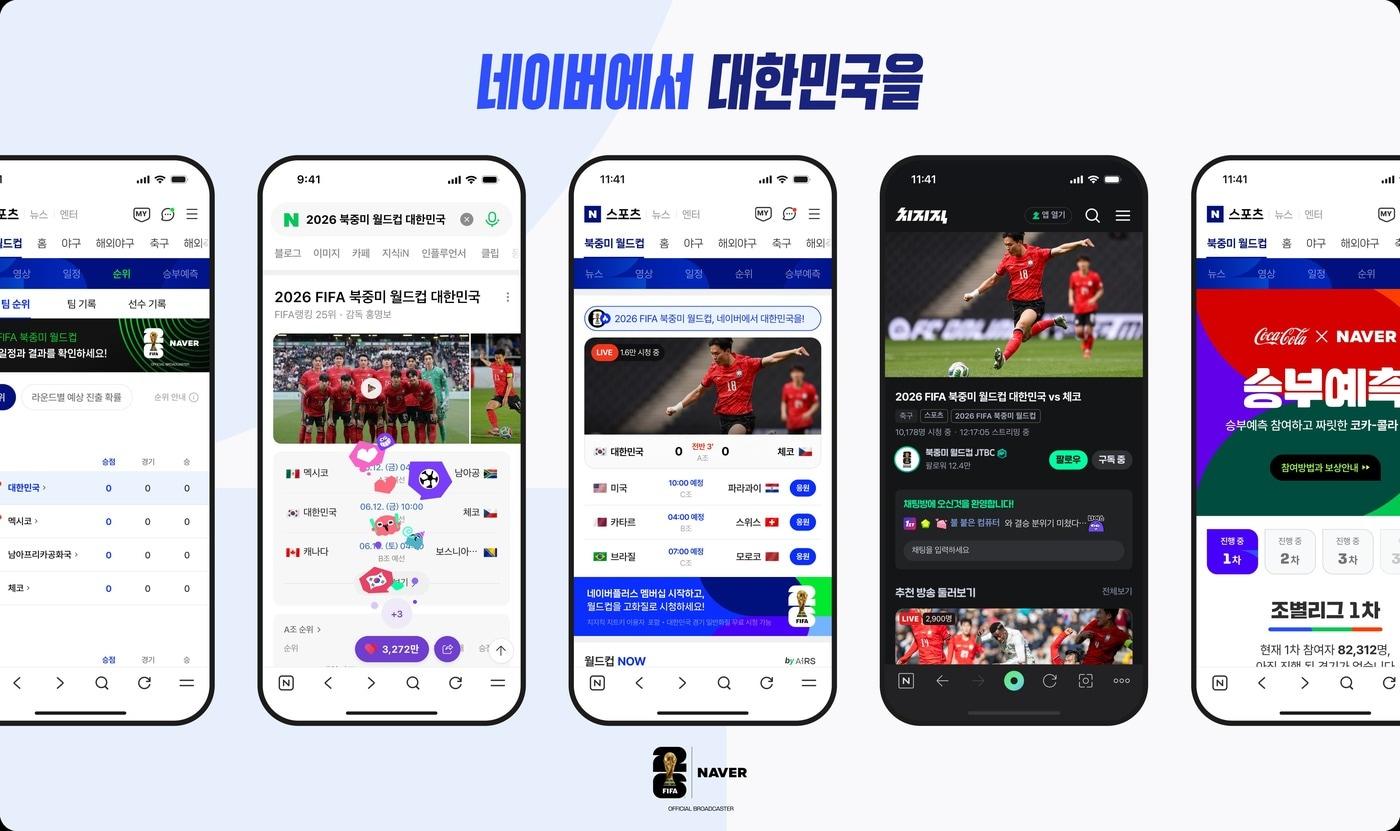 본문 이미지 - 네이버 치지직 '2026 국제축구연맹(FIFA) 북중미 월드컵' 생중계(네이버 제공)