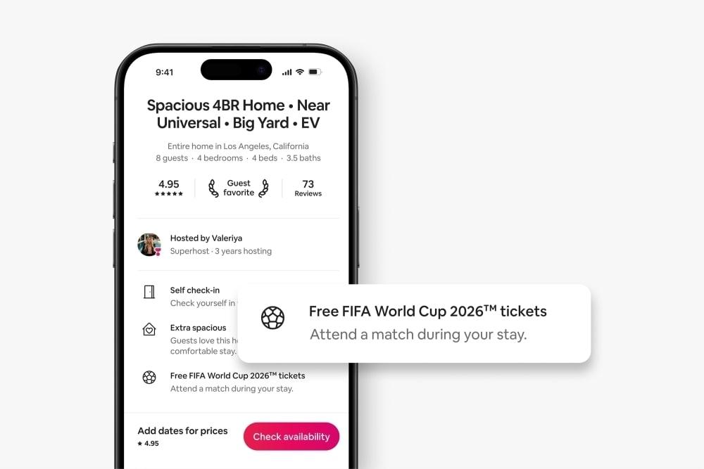 본문 이미지 - 피파(FIFA) 월드컵 2026™ 무료 입장권 증정 프로모션(에어비앤비 제공)