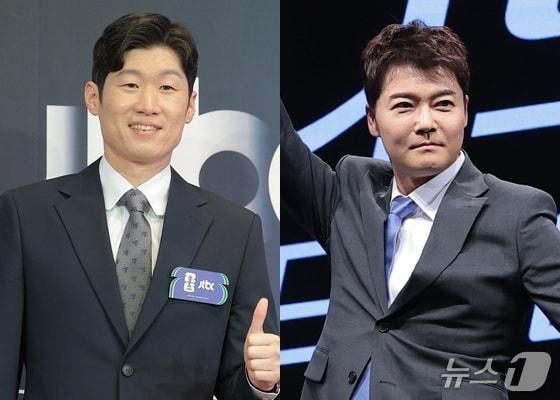 본문 이미지 - 박지성 JTBC 축구 해설위원, 전현무 KBS 캐스터 ⓒ 뉴스1 DB