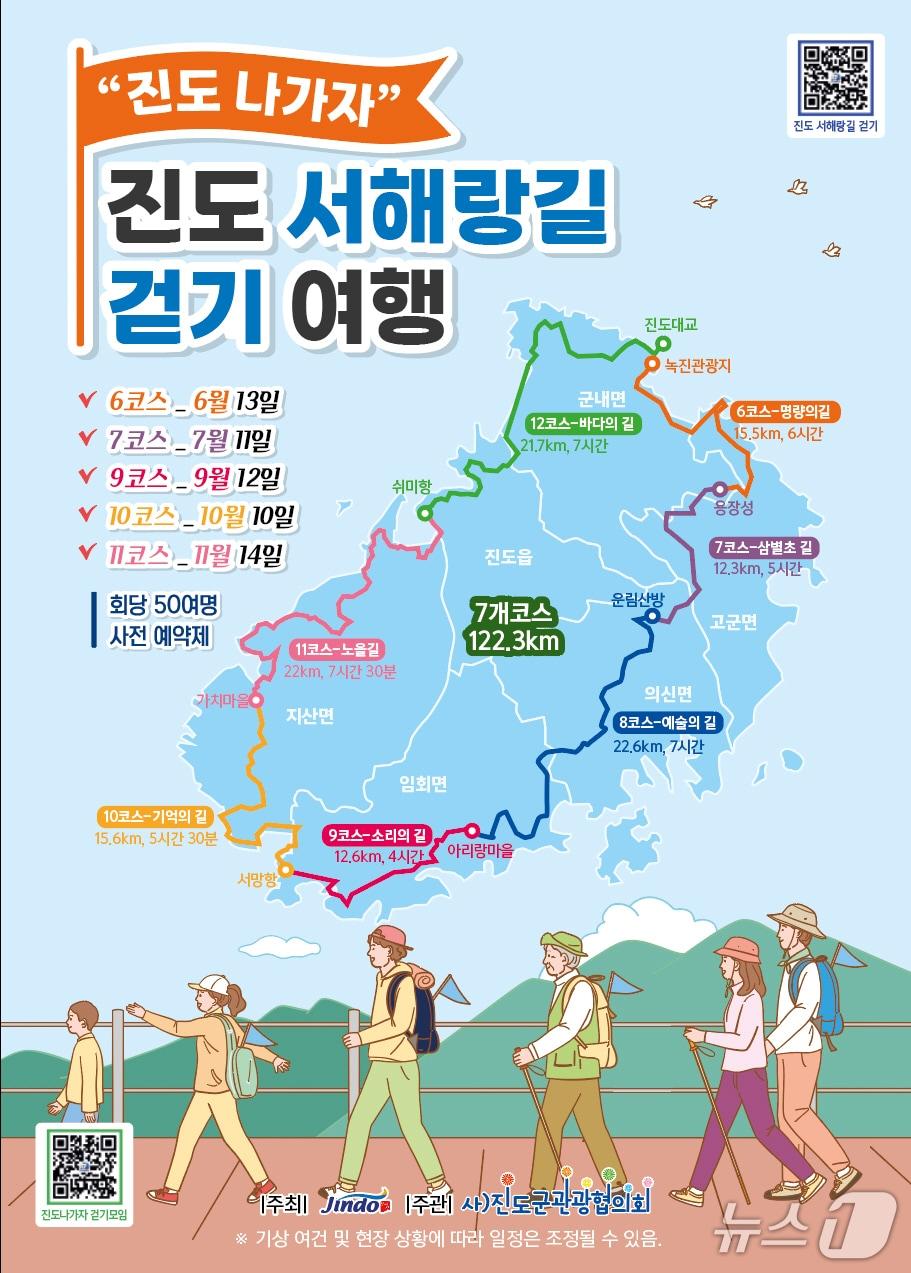 본문 이미지 - '진도 서해랑길  걷기여행'홍보 포스터(진도군 제공, 재판매 및 DB금지)/뉴스1
