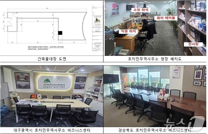 본문 이미지 - 호치민무역사무소 및 타 시·도의 무역사무소 비즈니스센터 현황.(부산시 감사위원회  제공. 재판매 및 DB금지)