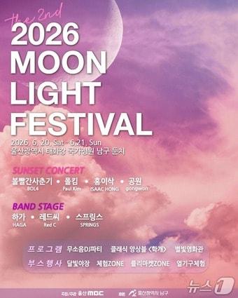 본문 이미지 - 울산 남구 '제2회 문라이트 페스티벌' 포스터.(울산 남구 제공. 재판매 및 DB금지)/뉴스1