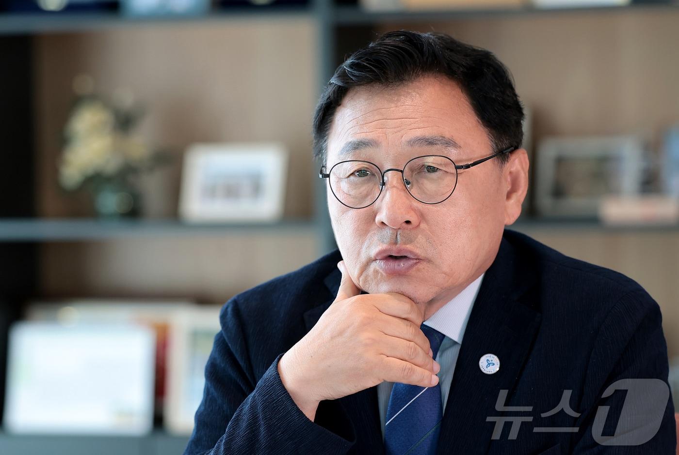 본문 이미지 - 정근식 서울시교육감이 12일 서울 용산구 서울시교육청에서 뉴스1과 인터뷰를 하고 있다. ⓒ 뉴스1 권현진 기자