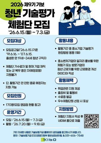본문 이미지 - 기보, 제9기 '청년 기술평가체험단'' 모집