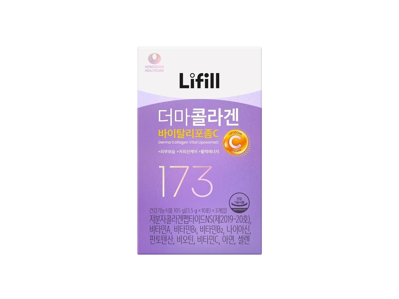 본문 이미지 - 더마콜라겐 바이탈리좀C 제품 사진.(농심 제공)