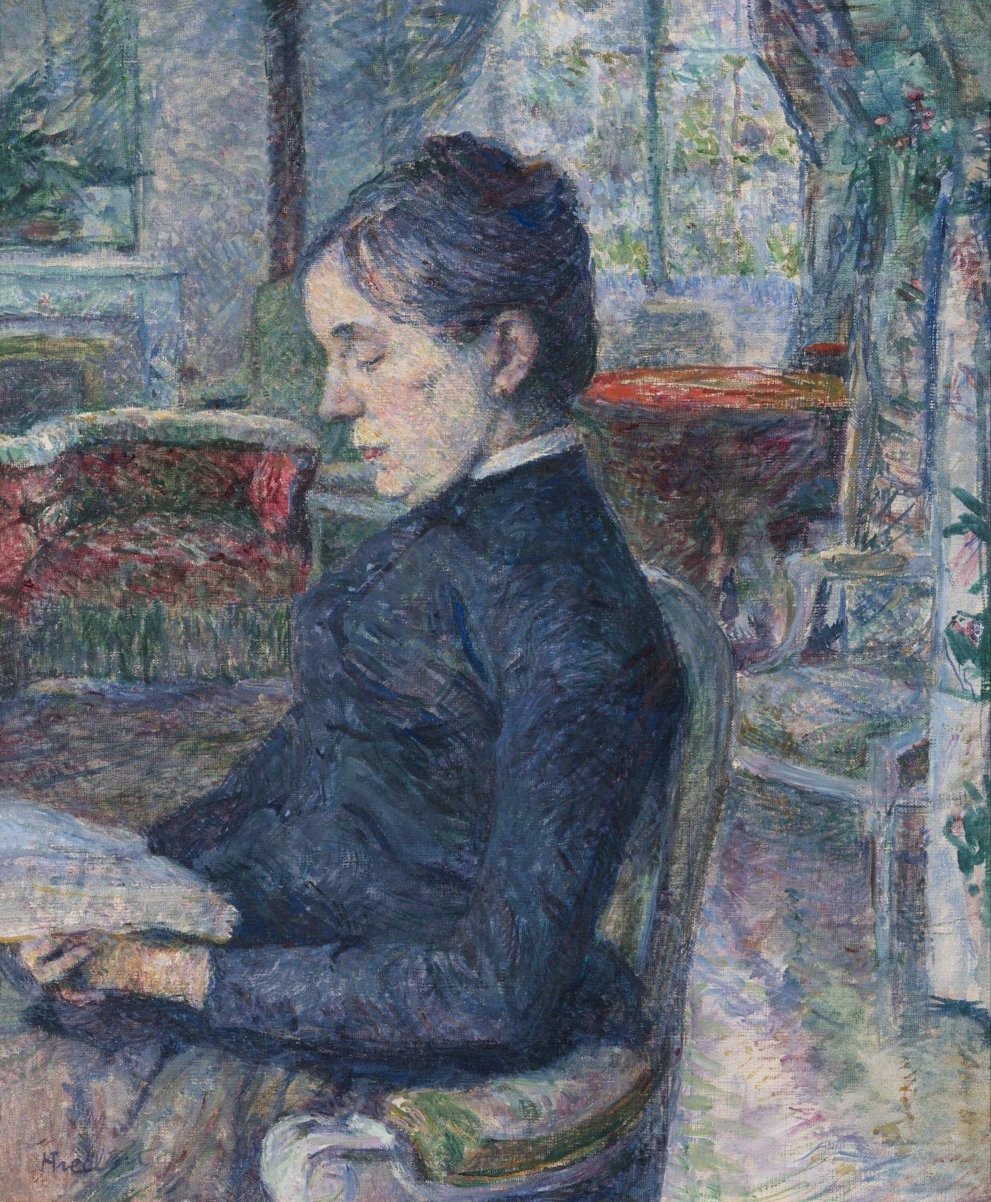 본문 이미지 - 앙리 드 툴루즈 로트렉, La Comtesse Ad&egrave;le de Toulouse-Lautrec dans le salon du ch&acirc;teau de Malrom&eacute;, <말로메 성 응접실의 아델 드 툴루즈 로트렉 백작부인>, 1887년, 캔버스에 유채, 59 x 54 cm, 툴루즈 로트렉 미술관 ⓒ Mus&eacute;e Toulouse-Lautrec, Albi, France