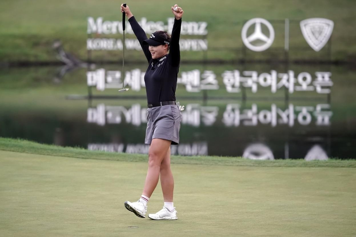 본문 이미지 - 2주 연속 우승에 도전하는 김민솔(20·두산건설). (두산건설 제공)