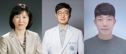 본문 이미지 - 충북대학교 의과대학 의학과 공동연구팀. 왼쪽부터 구용숙·서의종 교수, 박대진 씨.(충북대 제공. 재판매 및 DB금지)/뉴스