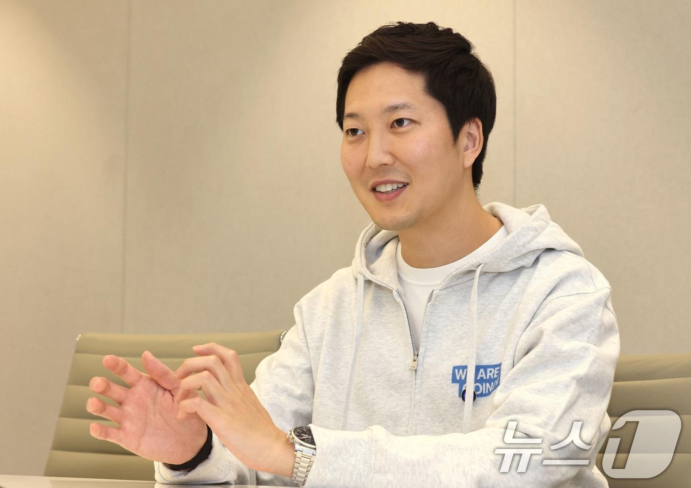 본문 이미지 - 차명훈 코인원 대표가 18일 서울 여의도 파크원타워1 코인원 본사에서 뉴스1과 인터뷰를 하고 있다. 2026.6.18 ⓒ 뉴스1 이광호 기자