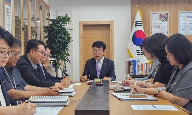 본문 이미지 - 충북교육청 기획회의.(충북교육청 제공. 재판매 및 DB금지) ⓒ 뉴스1