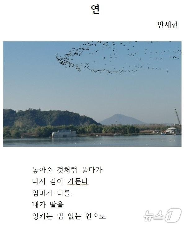본문 이미지 - 6회 오장환 디카시 신인문학상 수상작 안세현 씨 작품 '연'.(보은군 제공. 재판매 및 DB금지)/뉴스1