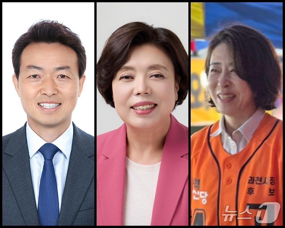 본문 이미지 - 왼쪽부터 김종천 더불어민주당 후보, 신계용 국민의힘 후보(중앙선거관리위원회 홈페이지 캡처), 고금란 개혁신당 후보.(고금란) 후보 캠프 측 제공)