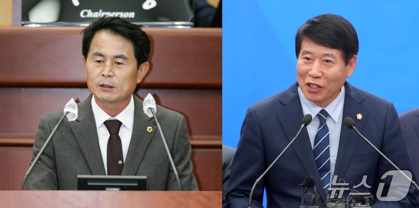 본문 이미지 - 제13대 전북도의회 상반기 교육위원장에 출마한 재선의 전용태 의원(왼쪽)과 초선의 남관우 당선인./뉴스1