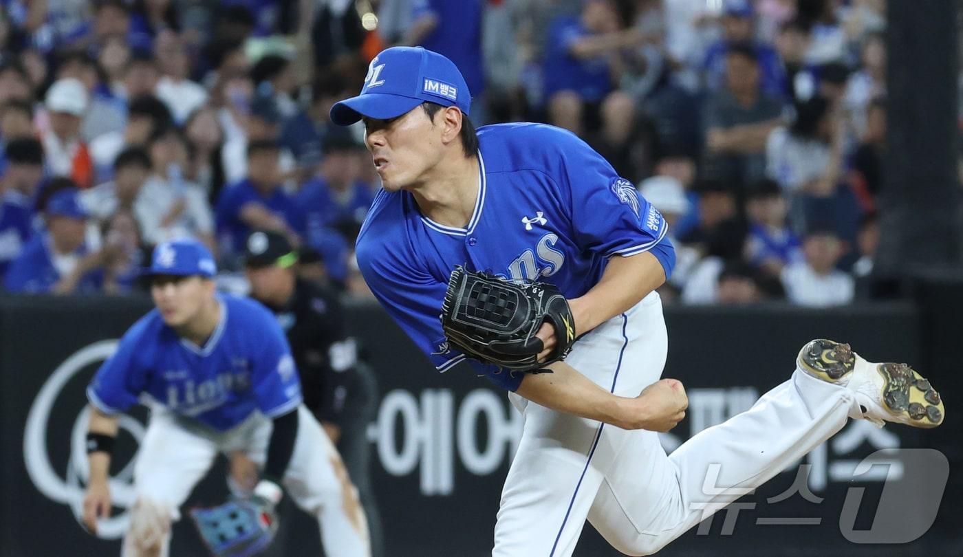 본문 이미지 - 삼성 라이온즈 투수 김재윤. 2026.6.21 ⓒ 뉴스1 김기남 기자