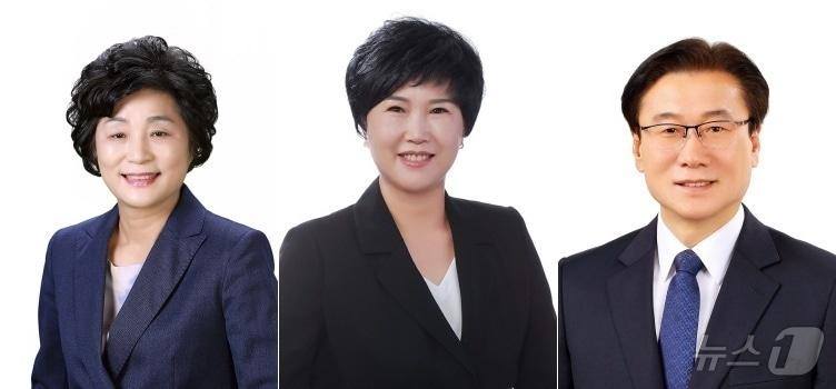 본문 이미지 - 제 10대 순천시의회 전반기 의장 출마가 거론되고 있는 이영란 당선인, 서선란 당선인, 유영철 당선인(좌측부터) /ⓒ 뉴스1
