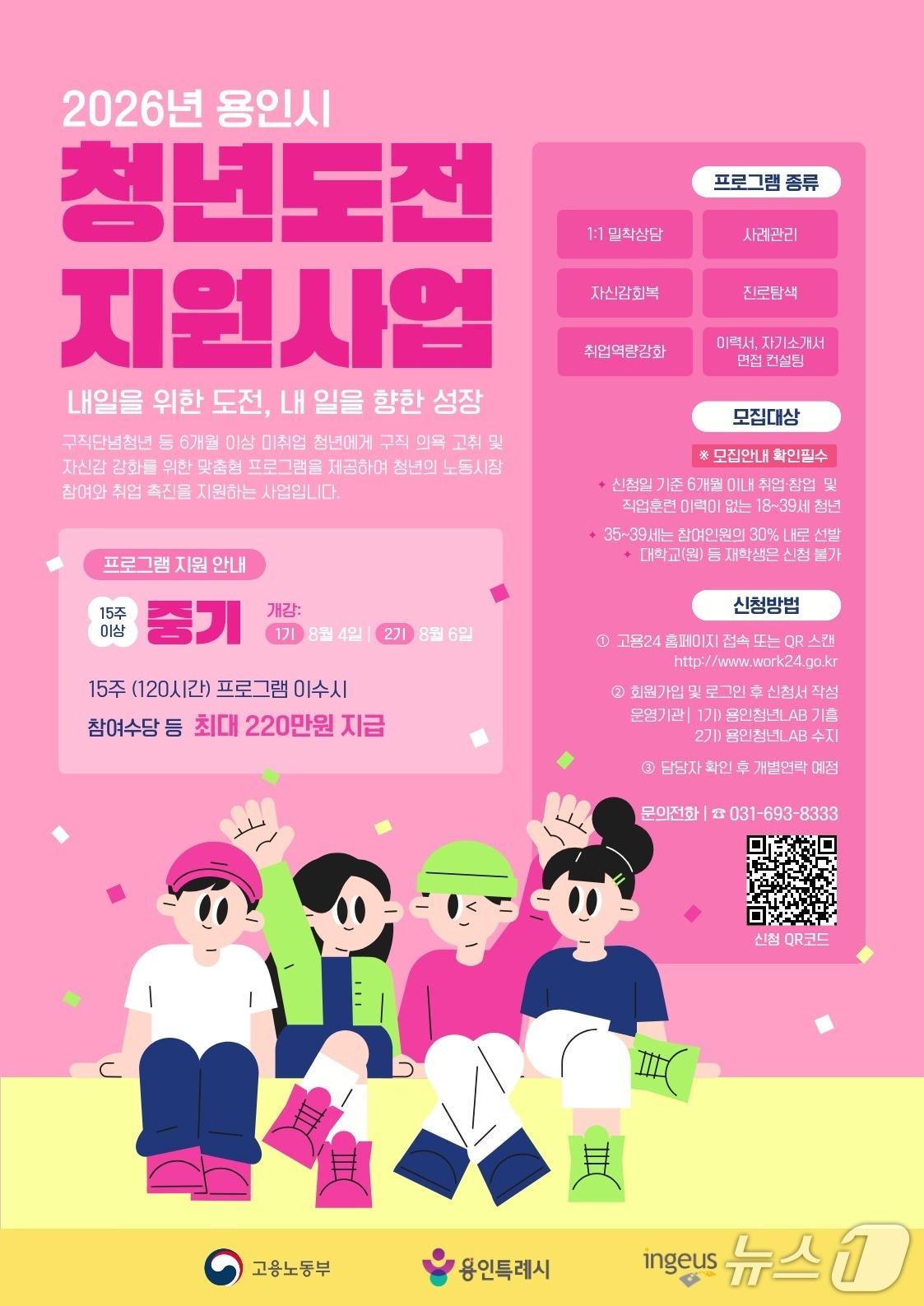 본문 이미지 - 용인시 청년도전지원사업 홍보 포스터.(용인시 제공)