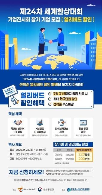 본문 이미지 - 한유원, 제24차 세계한상대회 참여기업 모집 중 (한유원 제공)