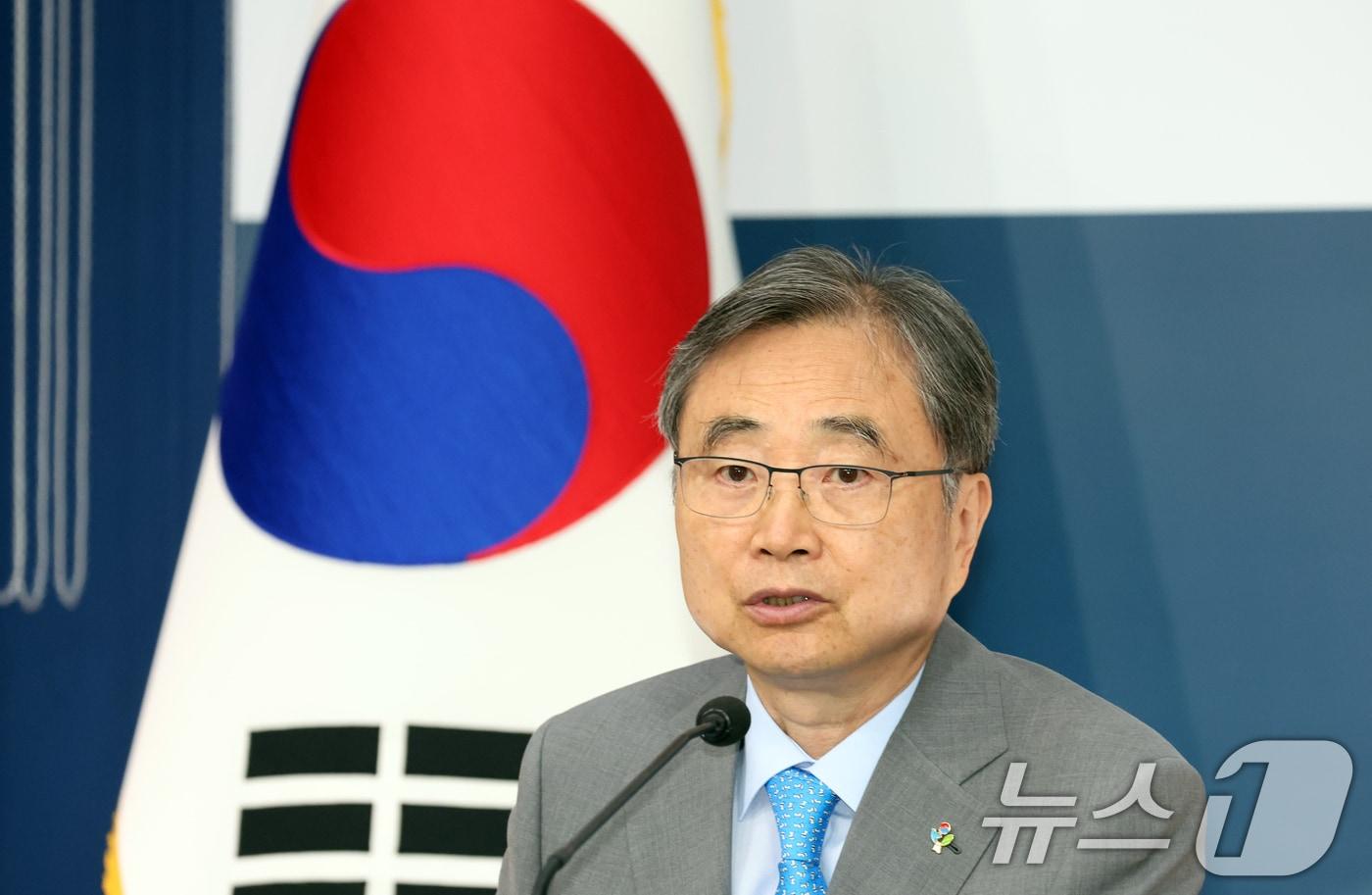 본문 이미지 - 조현 외교부 장관이 22일 오전 서울 종로구 정부서울청사 별관에서 열린 출입기자단 간담회에서 모두 발언을 하고 있다. 2026.6.22 ⓒ 뉴스1 김명섭 기자