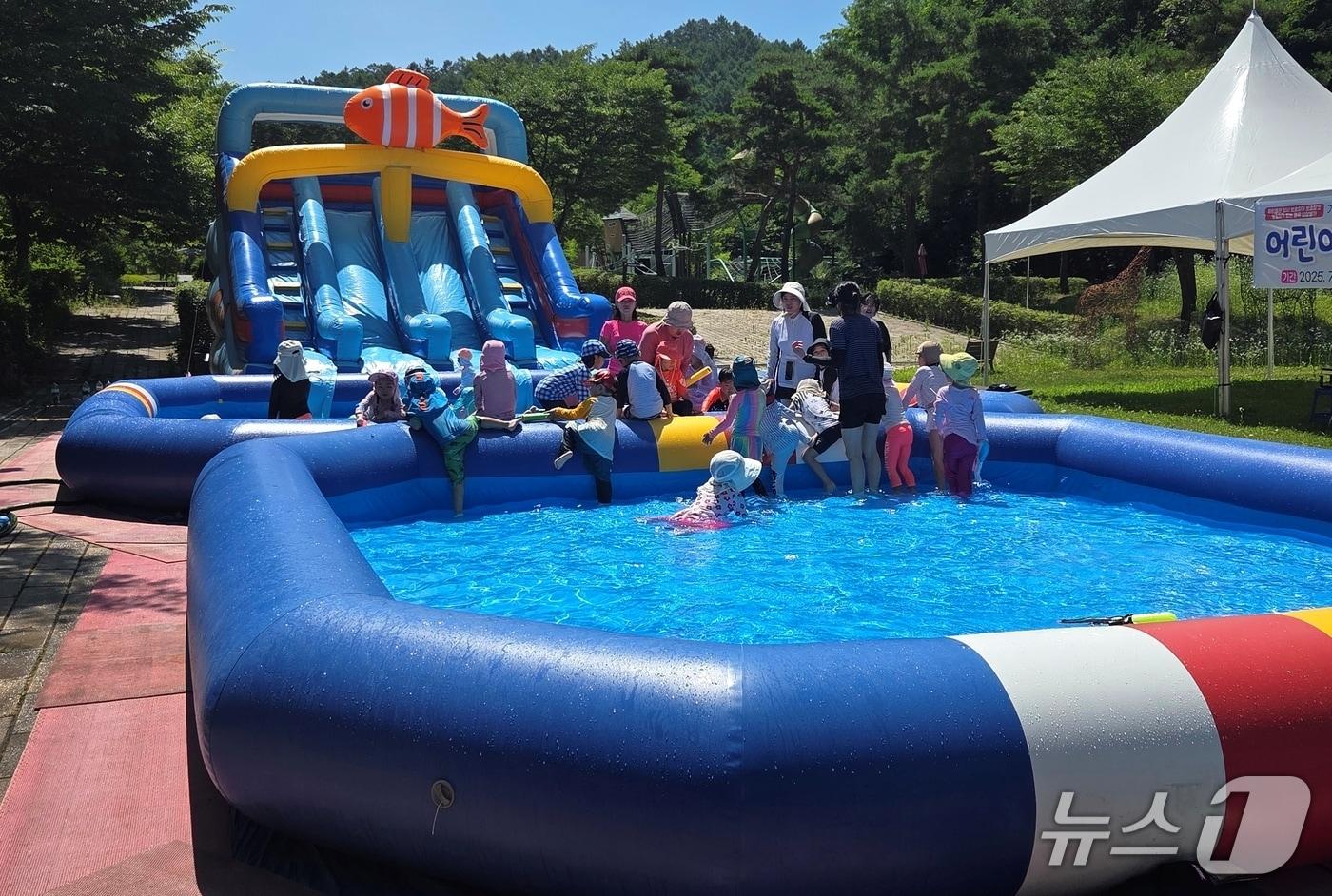 본문 이미지 - 괴산 성불산 산림휴양단지 물놀이장.(괴산군 제공. 재판매 및 DB금지)/뉴스1