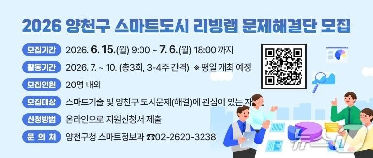 본문 이미지 - '2026 스마트도시 리빙랩 문제해결단 모집' 안내문.(양천구 제공)