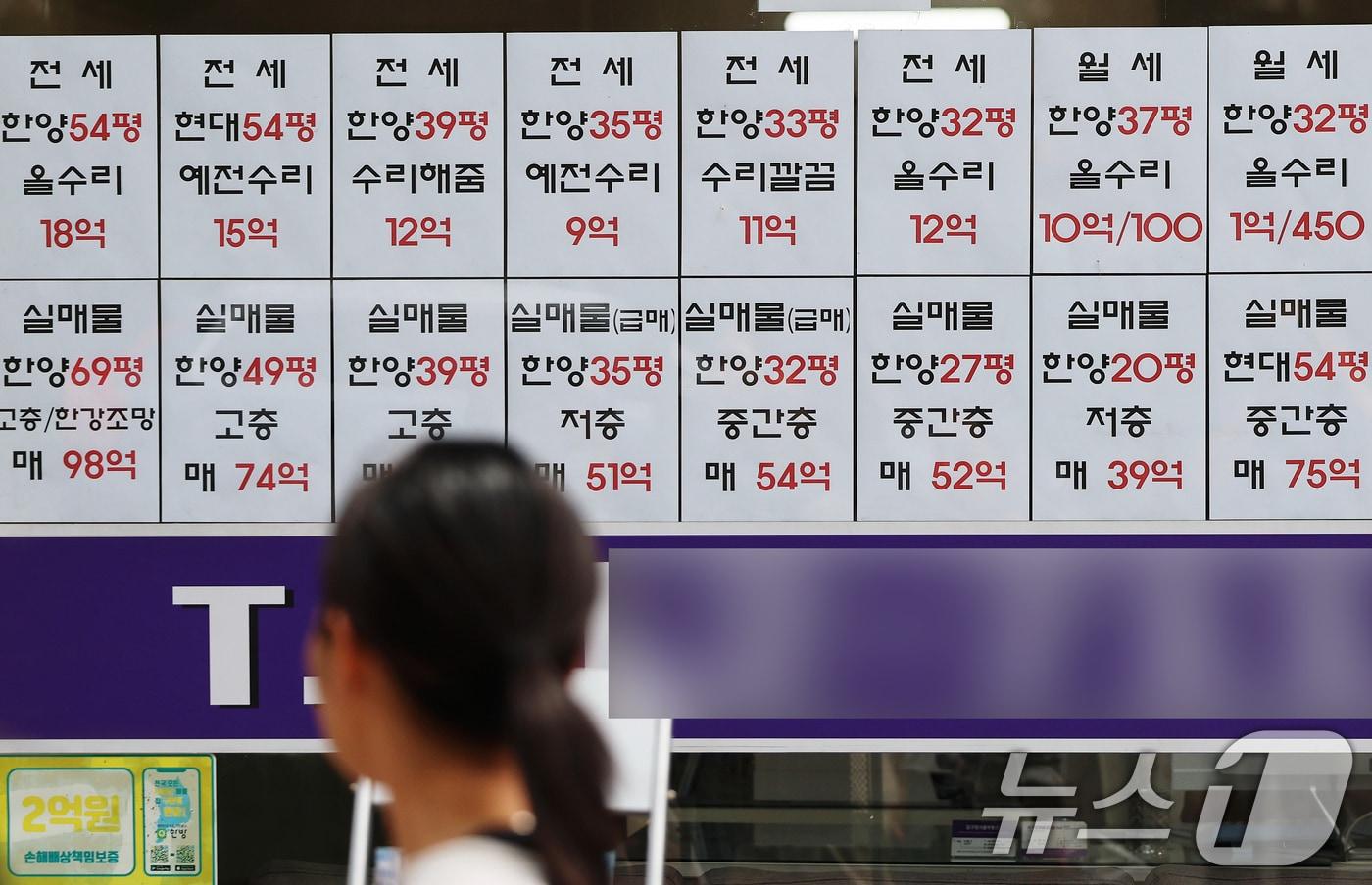 본문 이미지 - 서울의 한 부동산 중개업소의 모습. (자료사진) ⓒ 뉴스1 오대일 기자