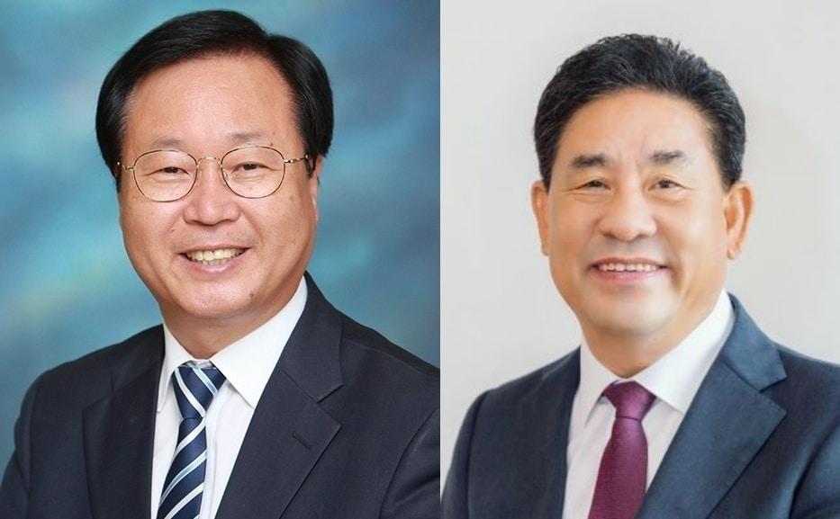 본문 이미지 - 왼쪽부터 유희태·국영석 완주군수 후보/뉴스1
