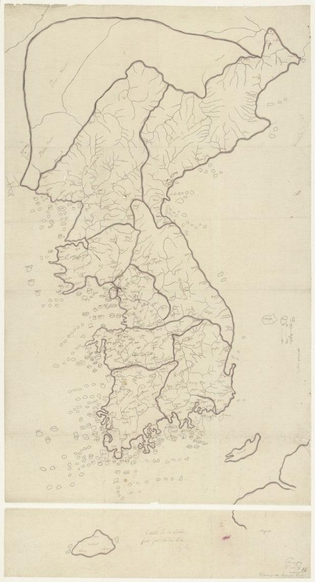 본문 이미지 - 김대건 '조선전도' (동북아역사재단 제공)