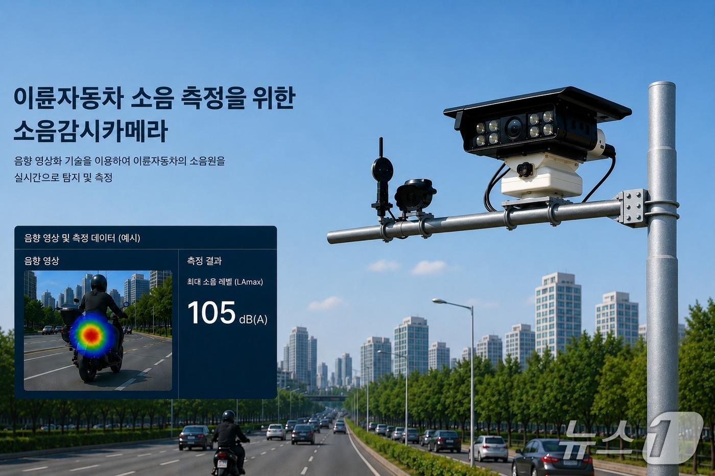 본문 이미지 - 이륜차 소음감시카메라 이미지.(경기도 제공. 재판매 및 DB금지)