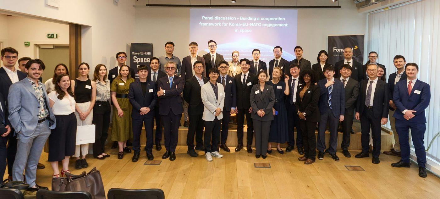 본문 이미지 - 외교부와 우주항공청은 29일 유럽연합(EU), 북대서양조약기구(NATO)와의 우주 분야 협력을 강화하기 위해 벨기에 브뤼셀에서 ‘한-EU-NATO 스페이스 데이’를 개최했다. (사진=외교부) 