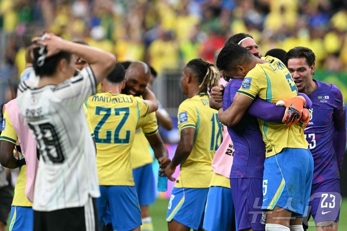 본문 이미지 - 브라질은 30일(한국시간) 열린 2026 북중미 월드컵 32강에서 일본에 2-1로 이겼다. ⓒ AFP=뉴스1