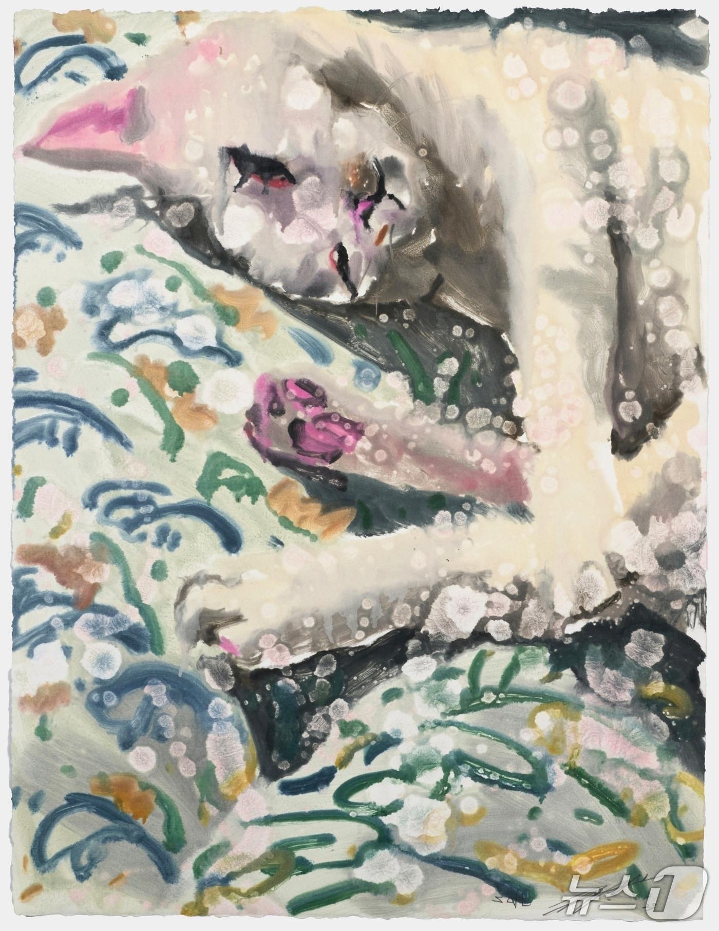 본문 이미지 - 모노타입(Monotype)기법의 자화상을 만날 수 있는 정보경 개인전 '사유를 앞질러'가 19일부터 7월 5일까지 서울 용산구 한남동 오엠지(OMG)에서 열린다.