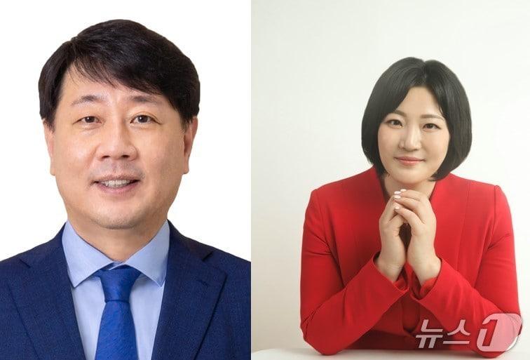 본문 이미지 - 인천 부평구청장 선거에 나선 더불어민주당 차준택·국민의힘 이단비 후보/뉴스1