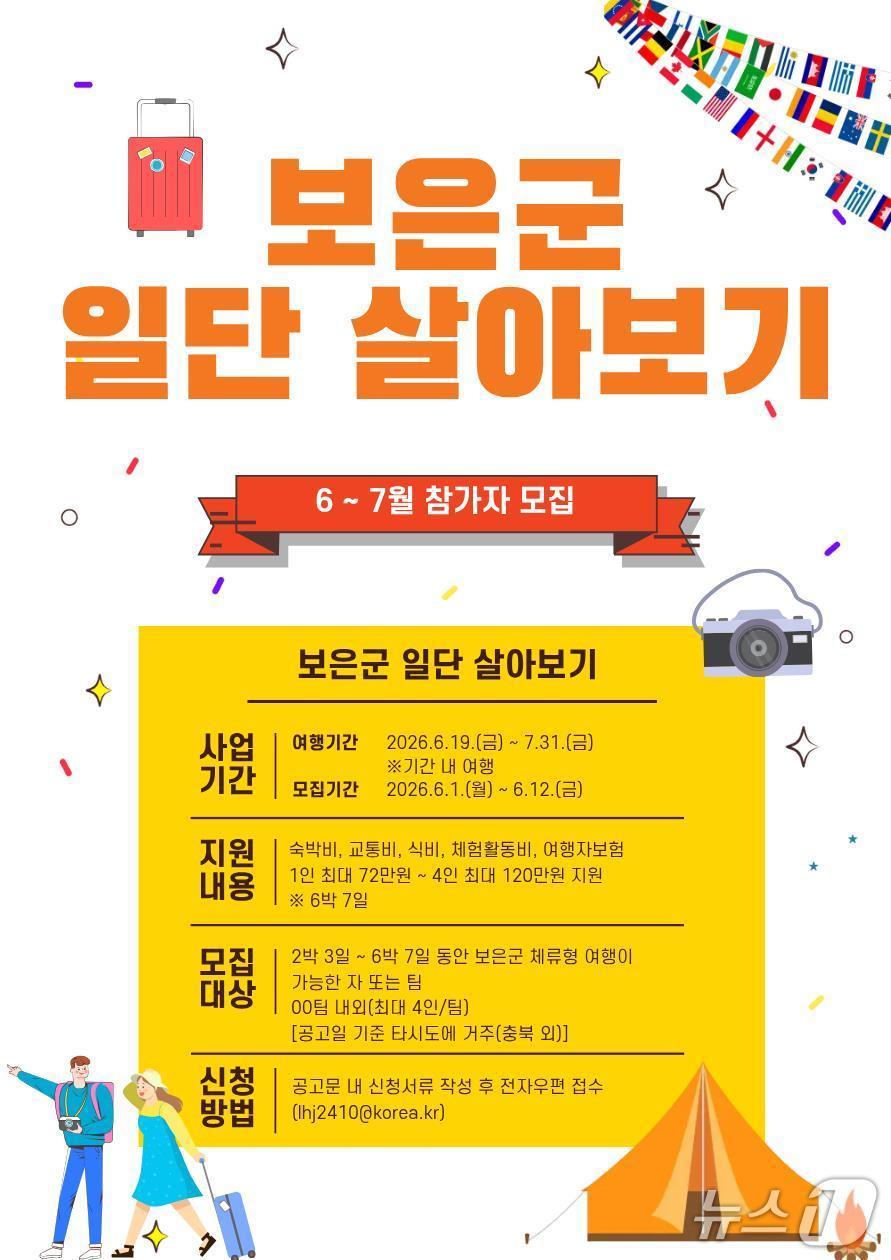 본문 이미지 - 보은군 일단 살아보기 안내.(보은군 제공. 재판매 및 DB금지)/뉴스1 